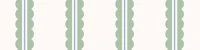 Scalloped panel stripes - green and blue tapete