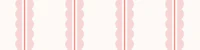 Scalloped panel stripes - pink and coral tapeet