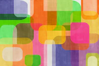Mid Century Geometric Color Blocks wallpaper