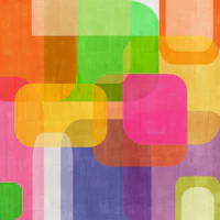 Mid Century Geometric Color Blocks - Square wallpaper
