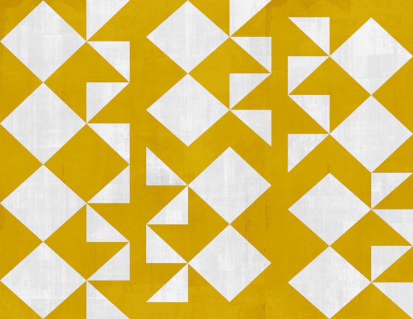 Retro Mustard Quilt Squares