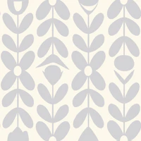 Soft Blue Gray Scandinavian Botanicals tapet
