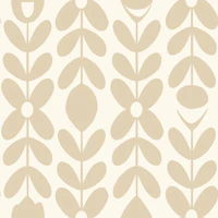 Minimal Nordic Flower Rows tapet