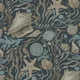 Hand Drawn Kelp and Seashells Navy Jumbo