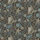 Hand Drawn Kelp and Seashells Brown