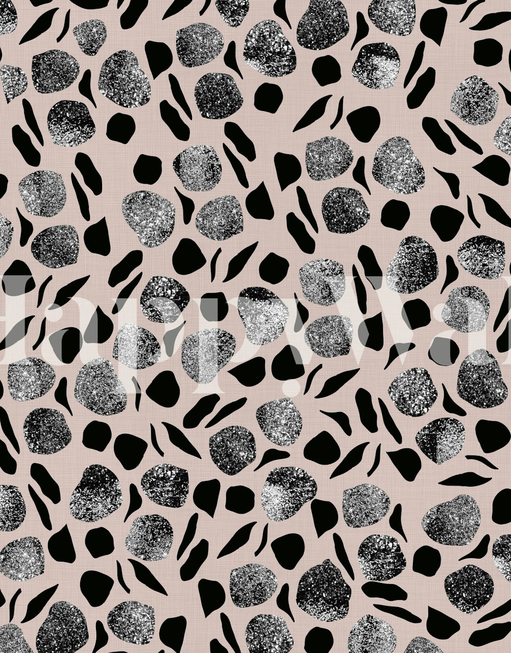 Animal print glitter glam wallpaper design