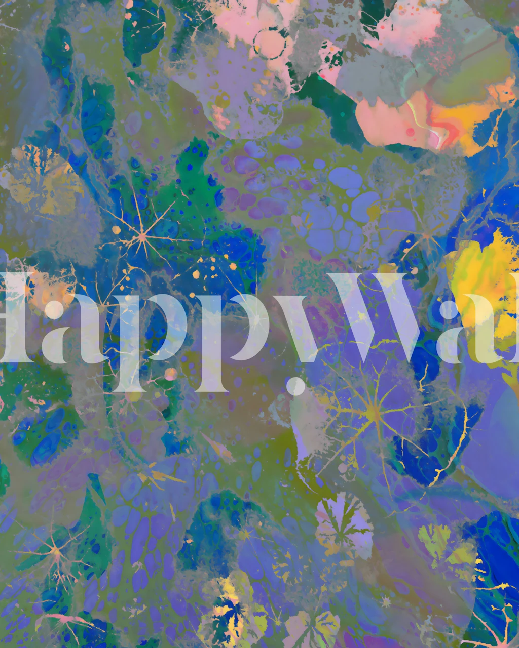 Wildflower Haze behang in een kamer