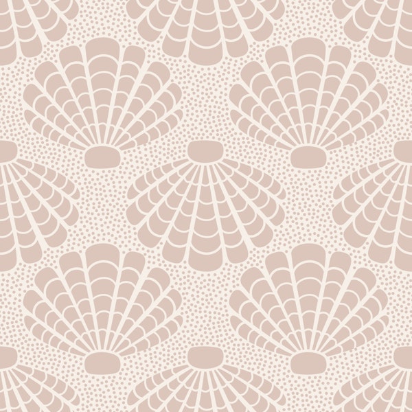 Soft beige seashells on sand