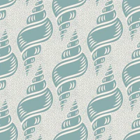 Seashell Swirl Light Silver Teal tapet