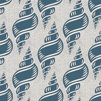 Seashell Swirl Navy tapet
