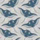 Coastal nautical stingray manta ray navy