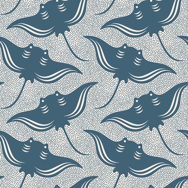 Coastal nautical stingray manta ray navy