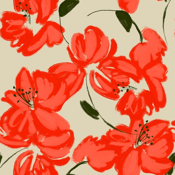 Red Summer flowers bouquets