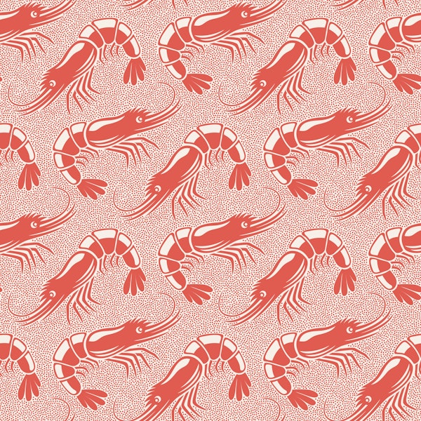 Shrimp Parade Coral Red