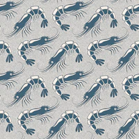 Shrimp Parade Navy wallpaper