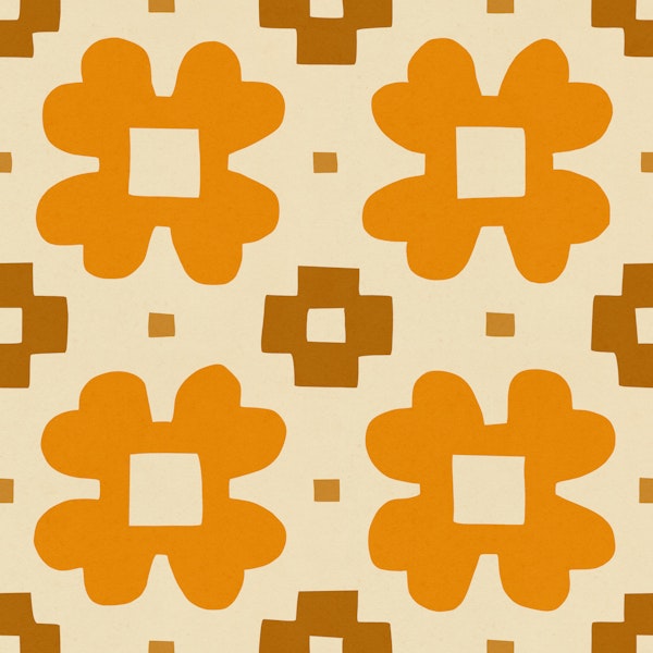 Retro Hand Cut Floral Tiles