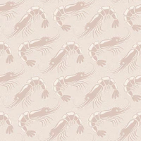 Shrimp Parade Beige wallpaper