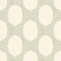 Beachy Boho Costal Green Mosaic wallpaper