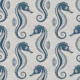 Seahorse Sea Life Retro Navy