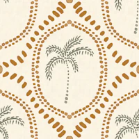 Beachy Boho Palm Oasis Golden behang