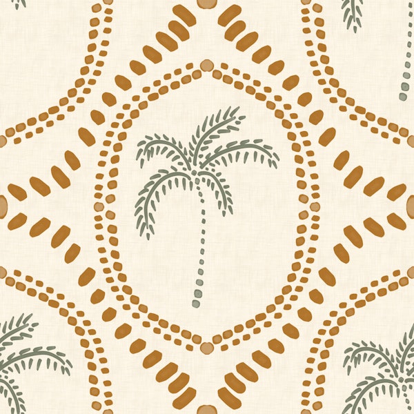 Beachy Boho Palm Oasis Golden