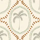 Beachy Boho Palm Oasis Costal Green & Golden