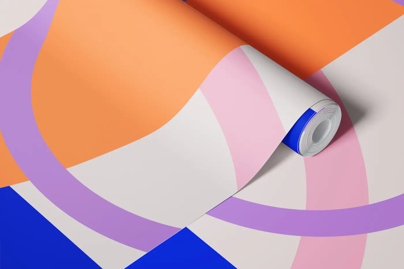 Vibrant Mid Century Geometric wallpaper roll