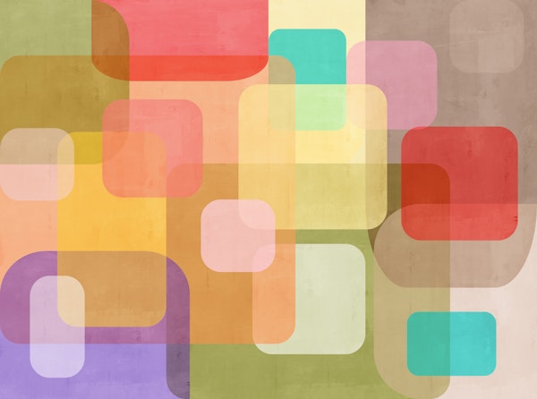 Mid Century Geometric Color Blocks 2