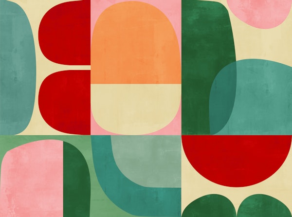 Retro Color Block Abstract