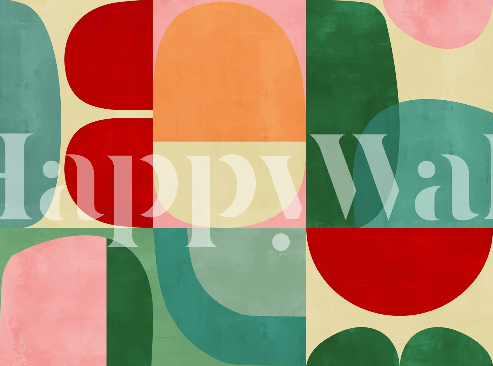 Retro Color Block Abstract tapeta