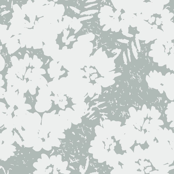 Deep Shadows Floral Dusty Blue