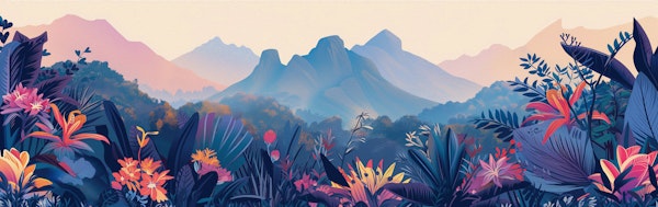 Tropical Mountain Sunset