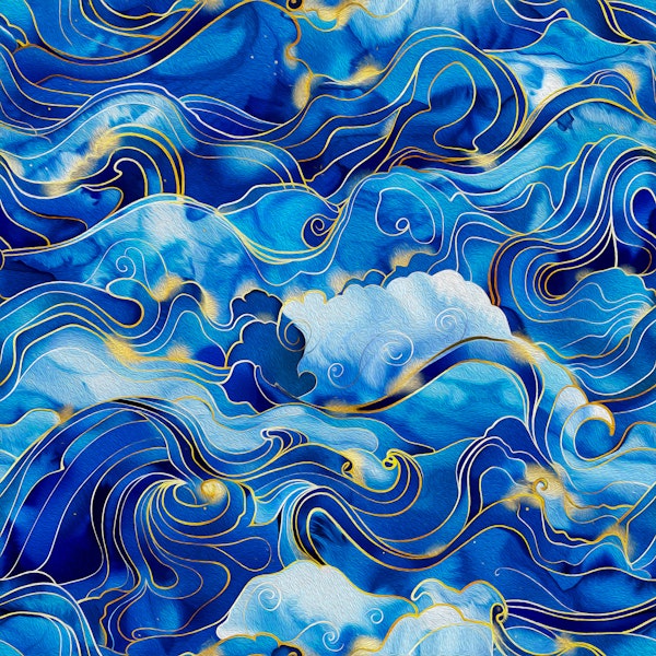 Sapphire Ocean Swirl