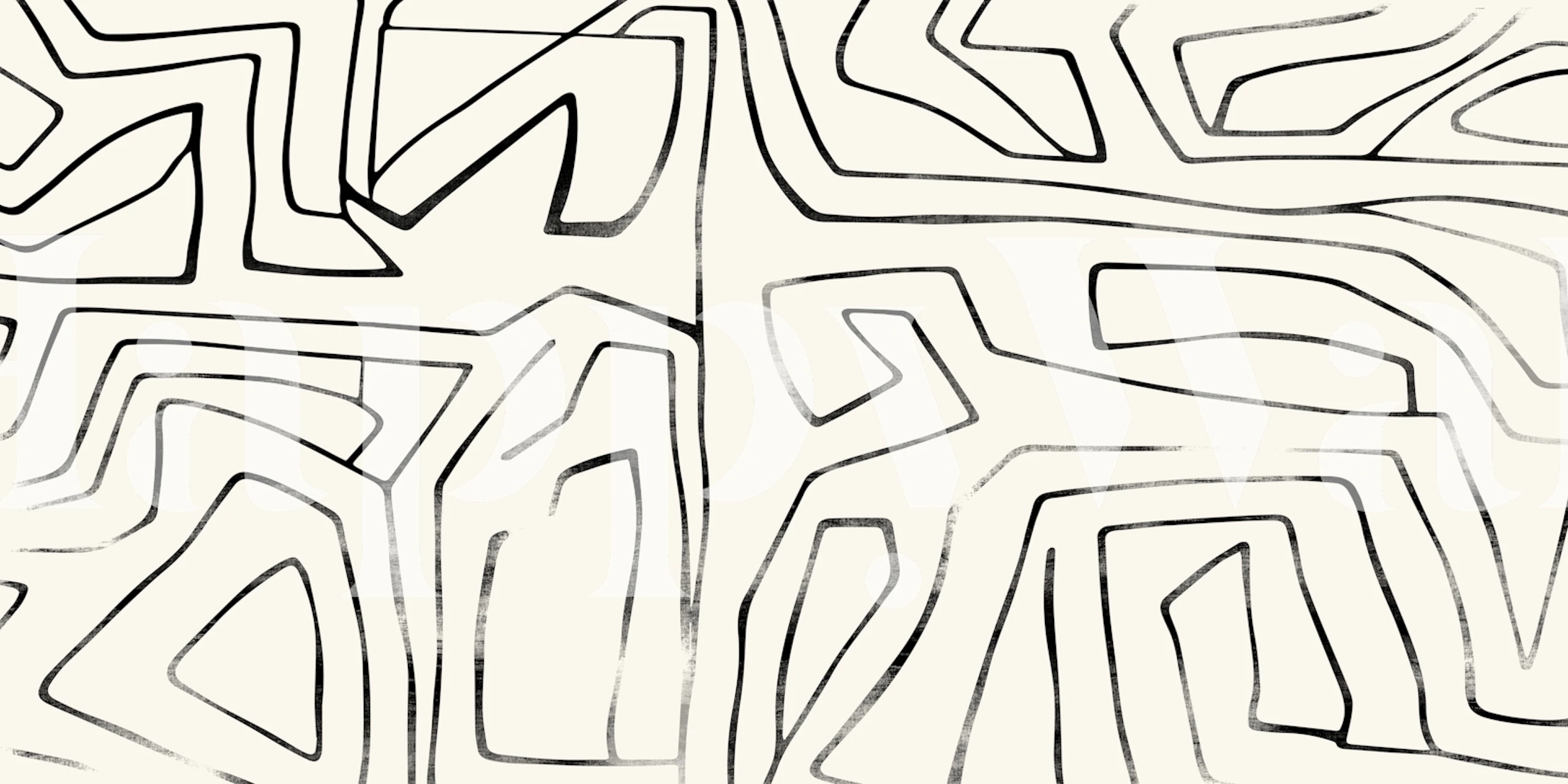 Monochrome Maze Lines tapeta