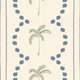 Tropical Palm Deco Stripes Slate Blue