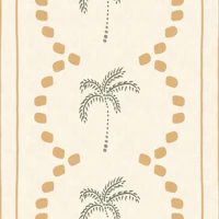 Tropical Palm Deco Stripes Sand wallpaper
