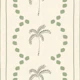 Tropical Palm Deco Stripes Costal Green