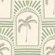 Tropical Palm Art Deco Archways Costal Green