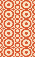 Mid Century Coral Mod Beads and Circles tapet