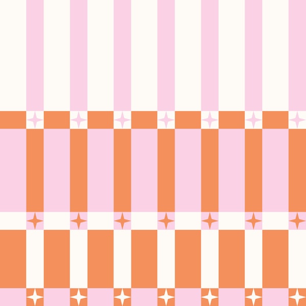 Geometric Stripes & Stars Pattern