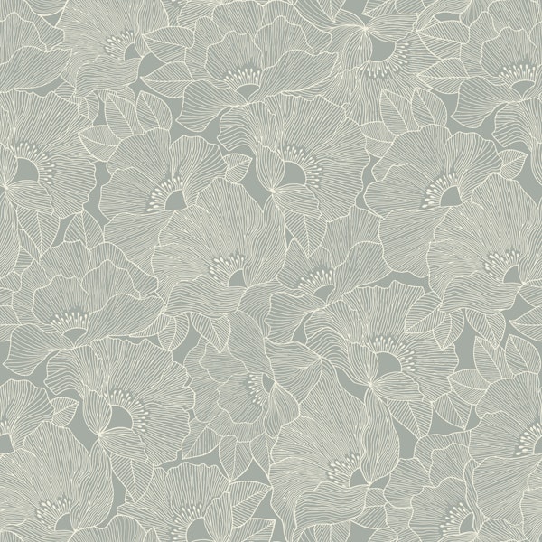 Sage Green Floral Sketch