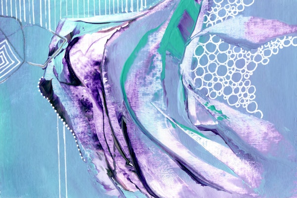 Lavender Teal Brushstroke Dreams