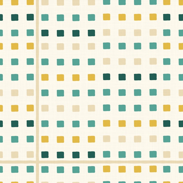 Scandi Soft Square Check in Teal