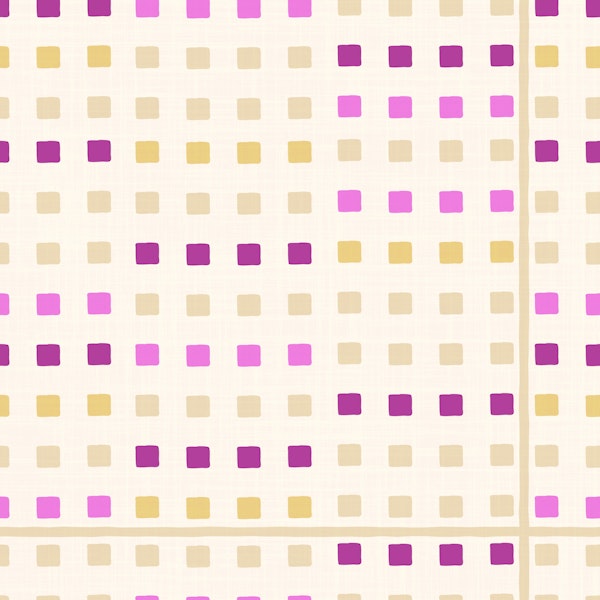 Scandi Soft Square Check in Pink