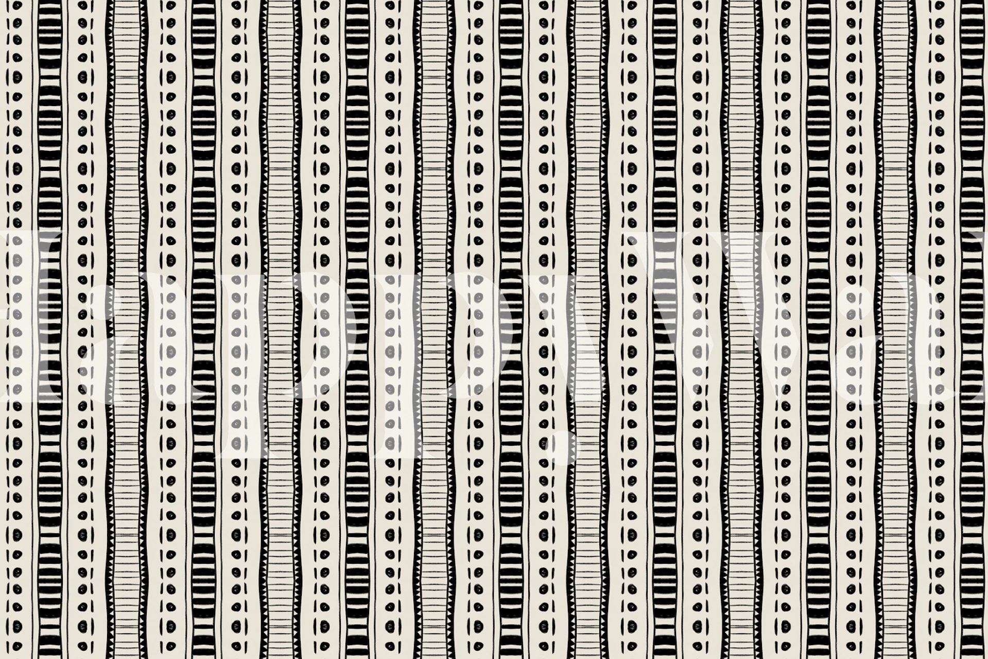 Einzigartiges Tribal Black and White Pattern Design