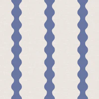 Modern Indigo Wave Columns wallpaper