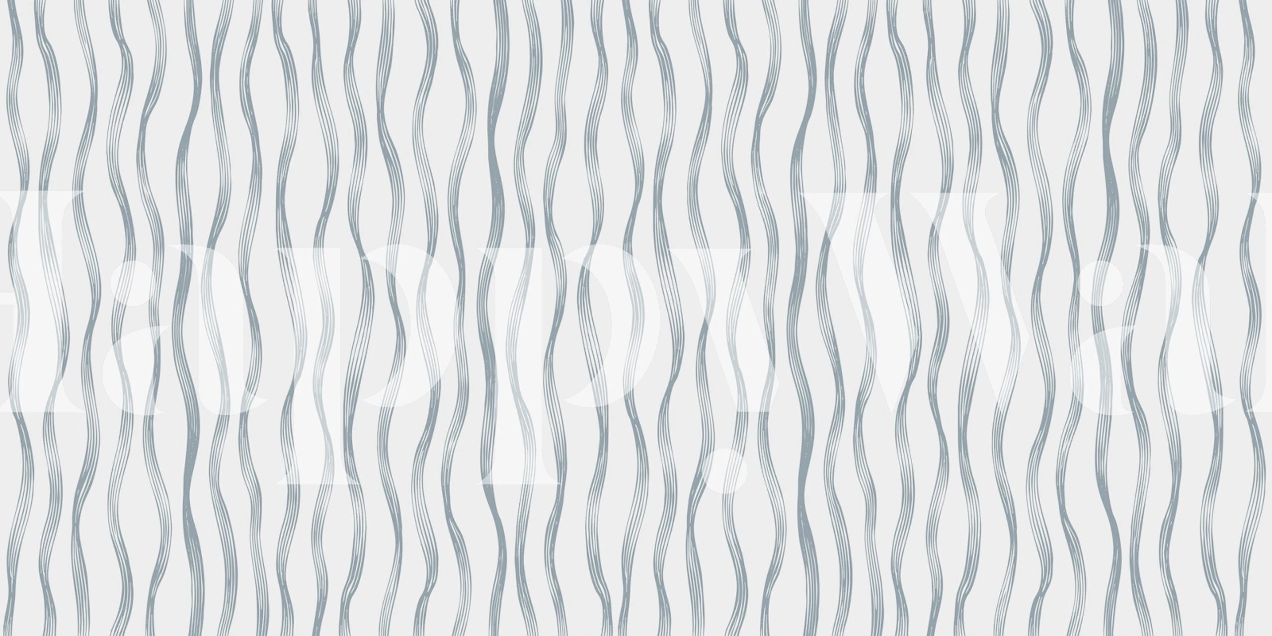 Soft Gray Wavy Lines behang