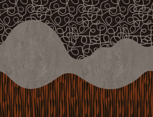 Retro Organic Waves in Earth Tones