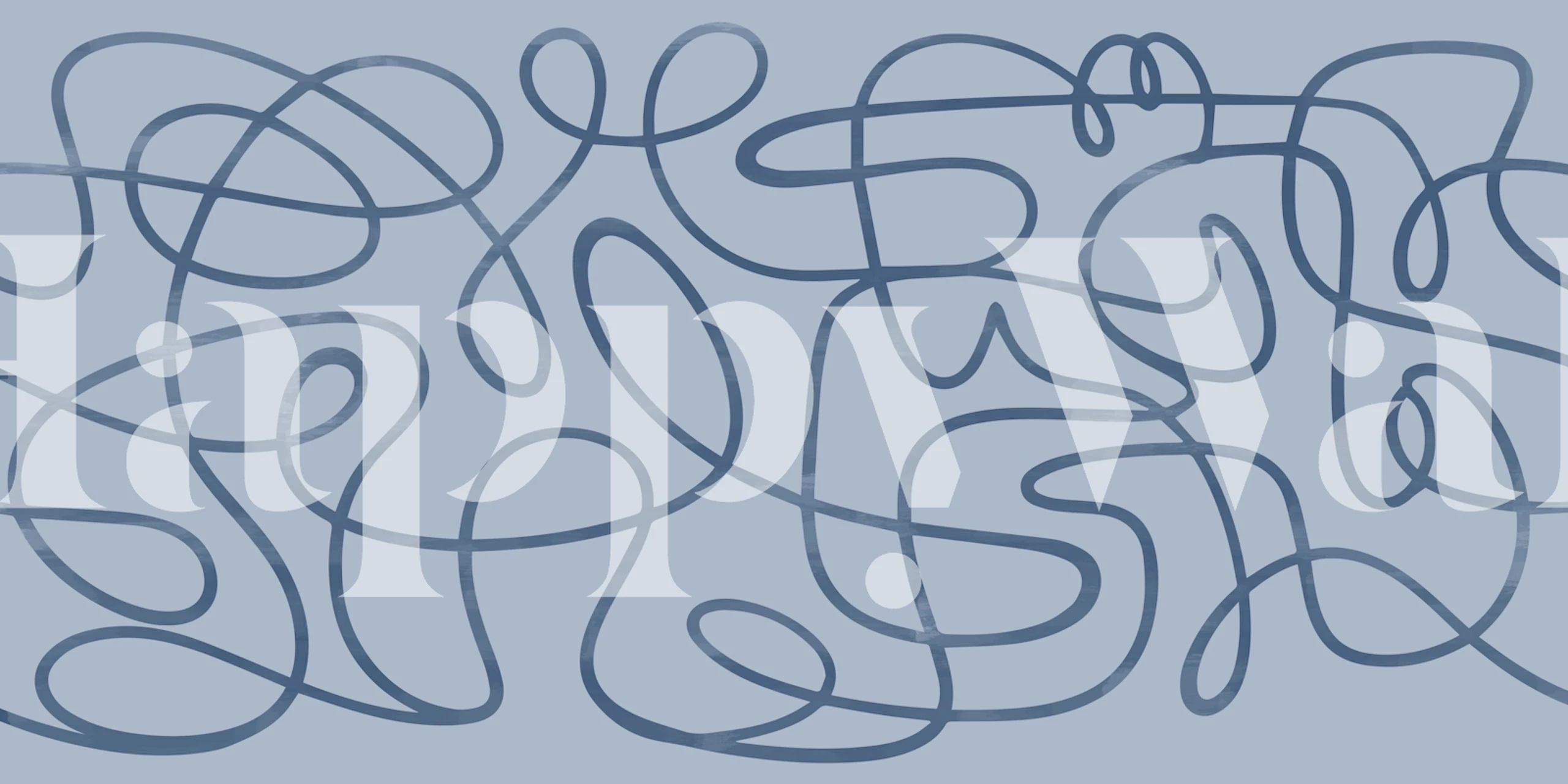 Abstract Blue Cubism wallpaper