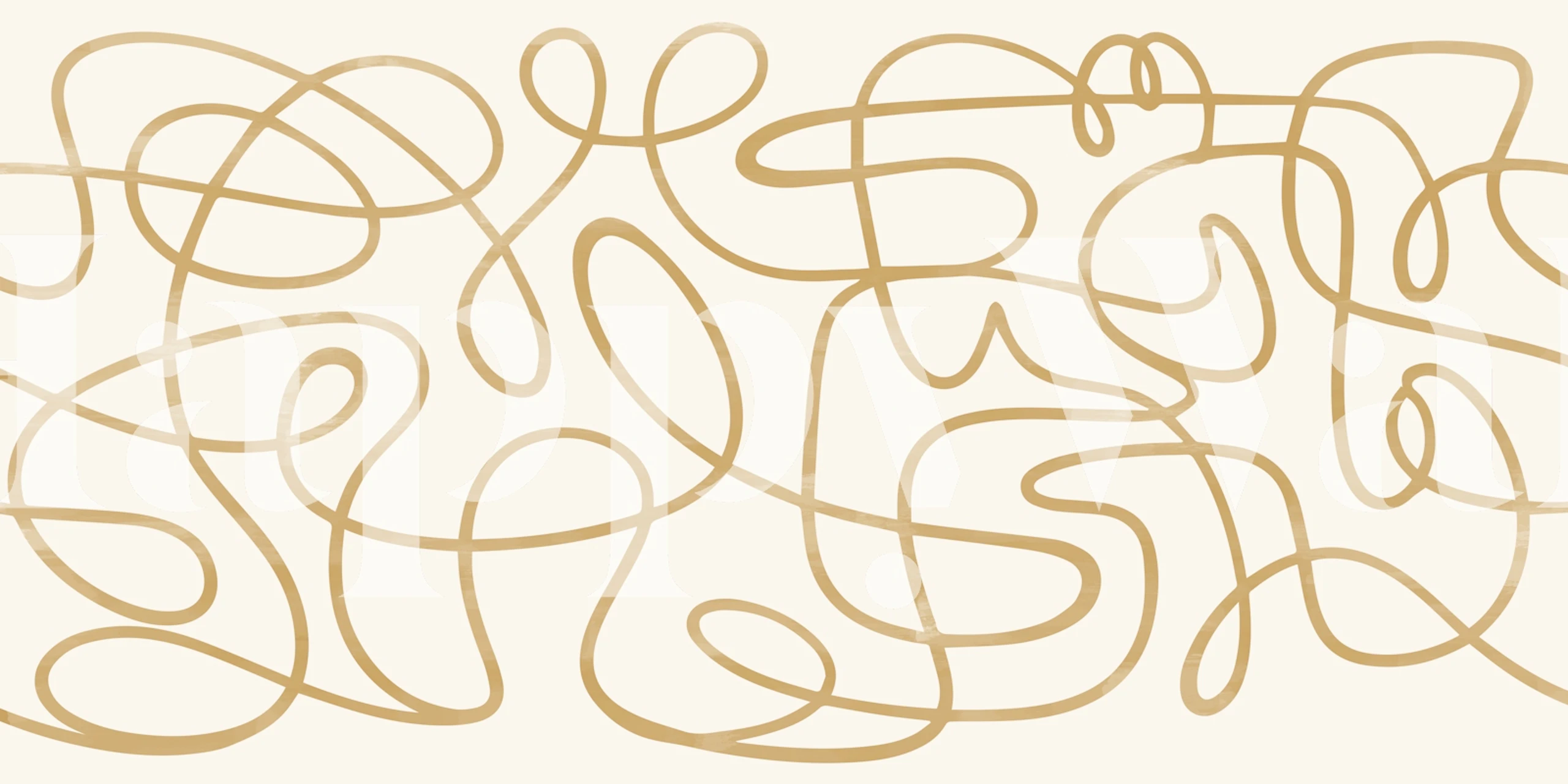 Beige Abstract Cubism tapete